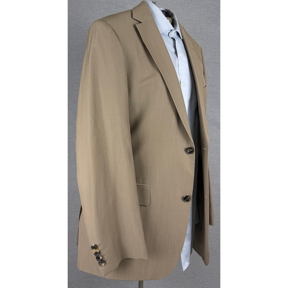 Hugo Boss Pasolini Movie Blazer Mens 40R Tan Khaki Virgin Wool Blend Sport Coat